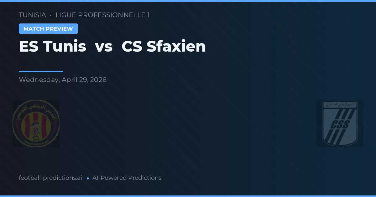 Espérance de Tunis vs CS Sfaxien — prognóstico e prévia do jogo