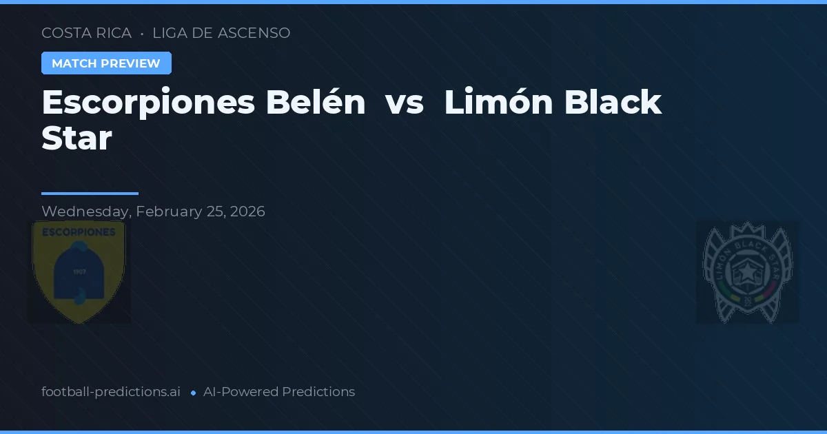 Escorpiones Belén vs Limón Black Star — prognóstico e prévia do jogo