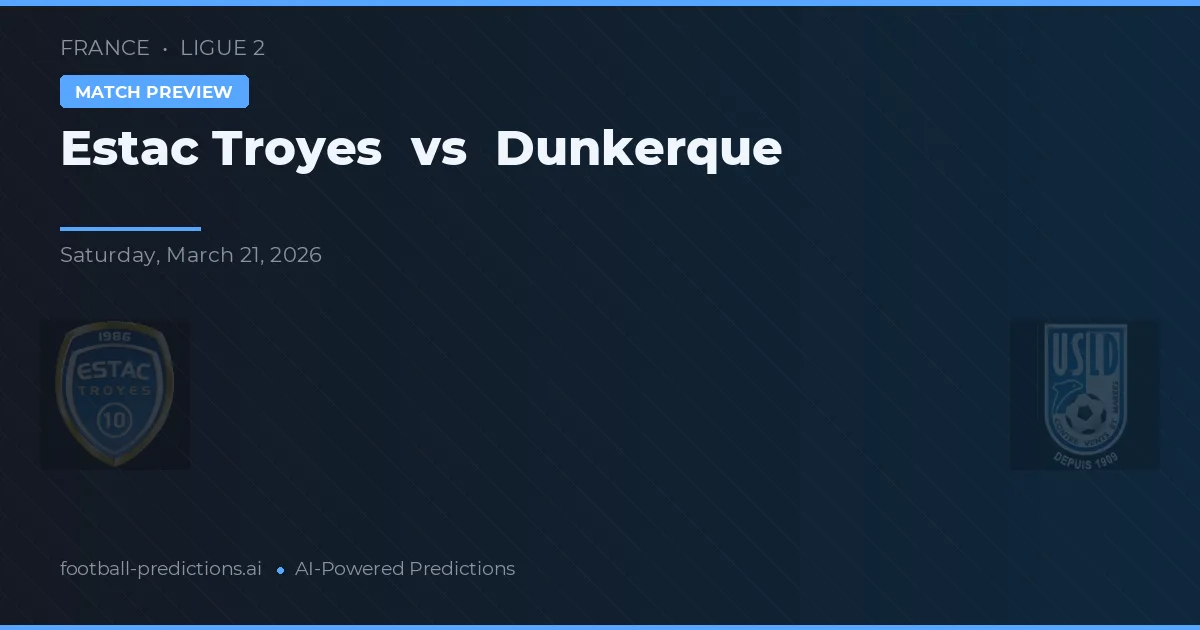 Estac Troyes vs Dunkerque — prognóstico e prévia do jogo
