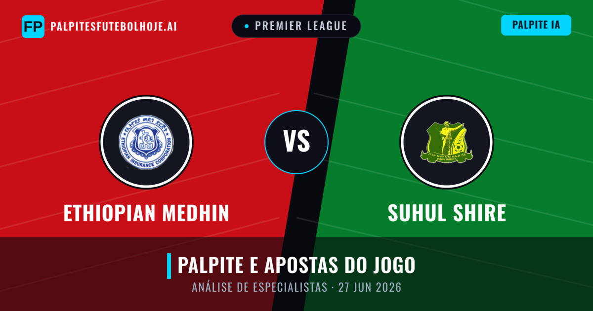 Ethiopian Medhin vs Suhul Shire — prognóstico e prévia do jogo
