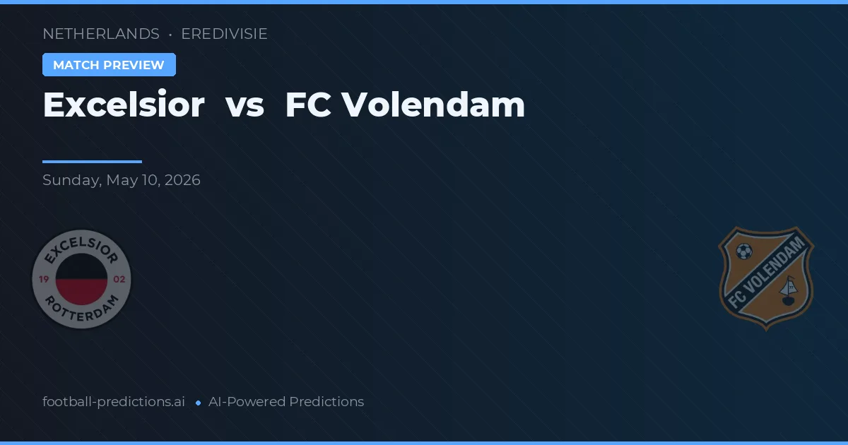Excelsior vs FC Volendam — prognóstico e prévia do jogo