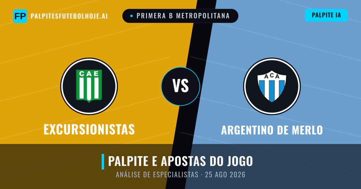 Excursionistas vs Argentino de Merlo — prognóstico e prévia do jogo