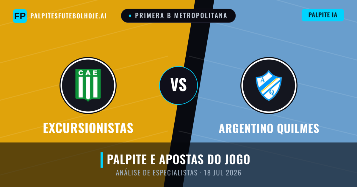 Excursionistas vs Argentino Quilmes — prognóstico e prévia do jogo