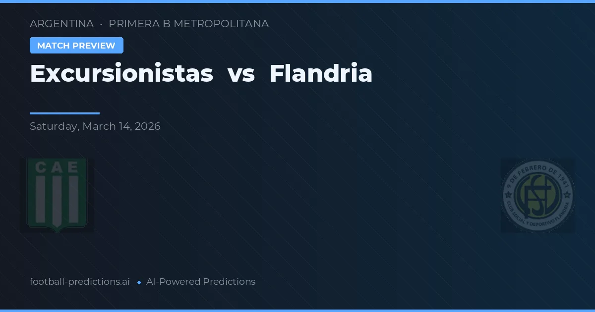 Excursionistas vs Flandria — prognóstico e prévia do jogo