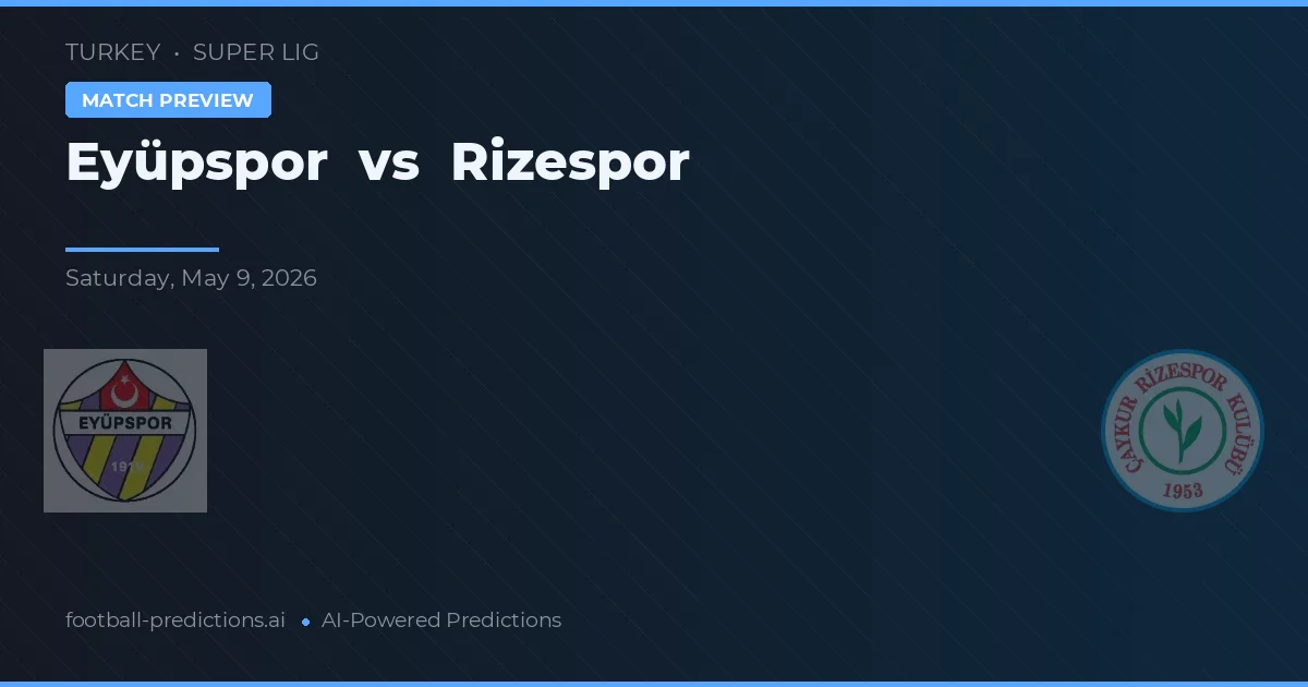 Eyüpspor vs Rizespor — prognóstico e prévia do jogo