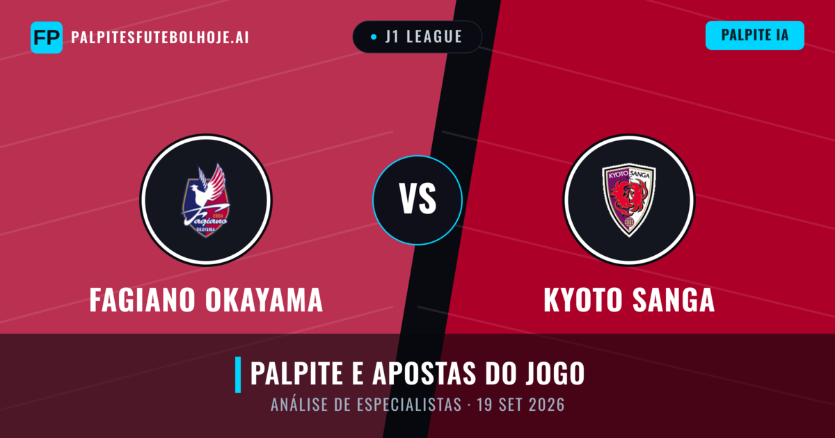 Fagiano Okayama vs Kyoto Sanga — prognóstico e prévia do jogo