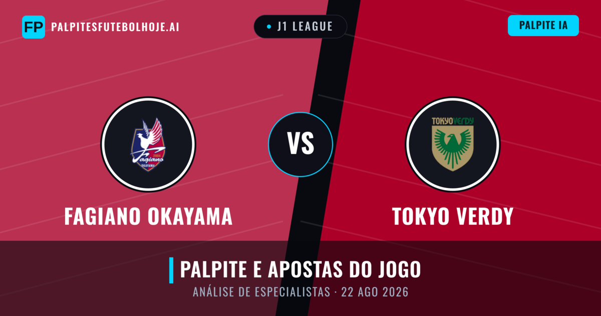 Fagiano Okayama vs Tokyo Verdy — prognóstico e prévia do jogo