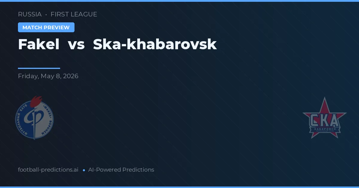 Fakel vs Ska-Khabarovsk — prognóstico e prévia do jogo
