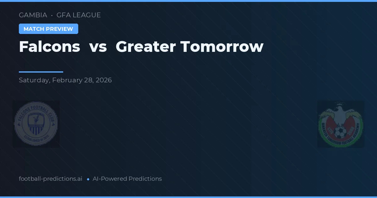 Falcões vs Greater Tomorrow — prognóstico e prévia do jogo