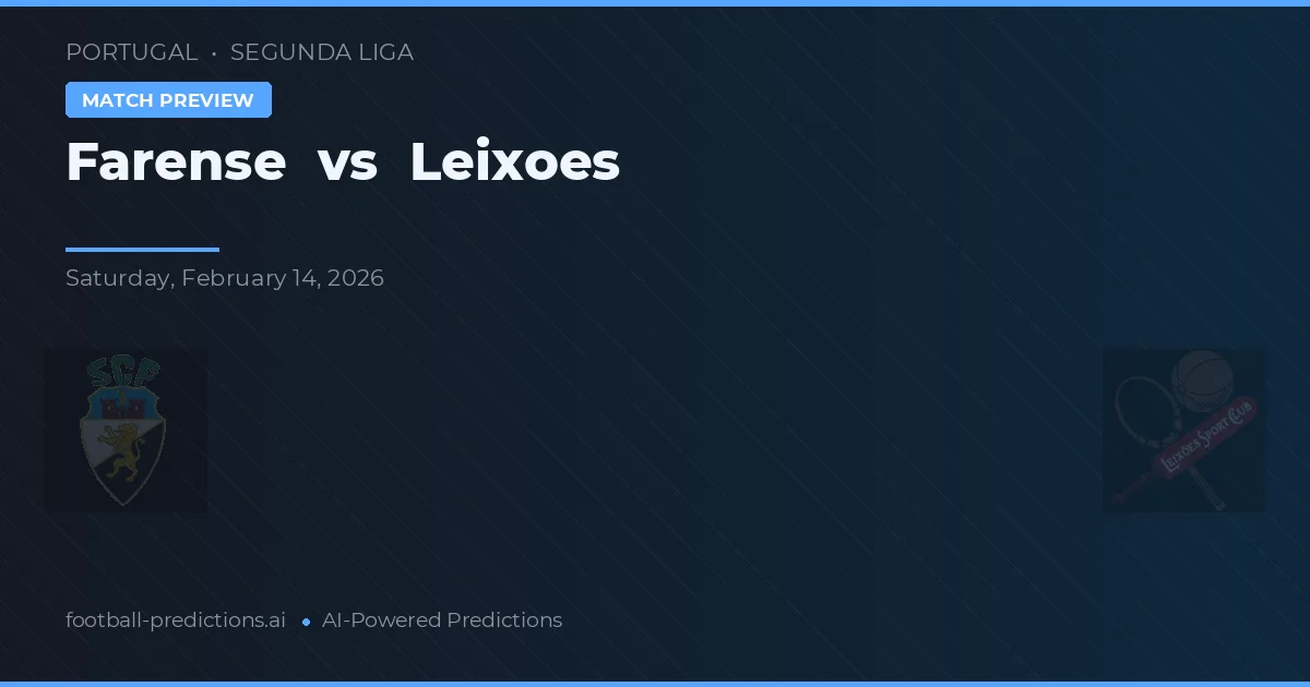 Farense vs Leixões — prognóstico e prévia do jogo