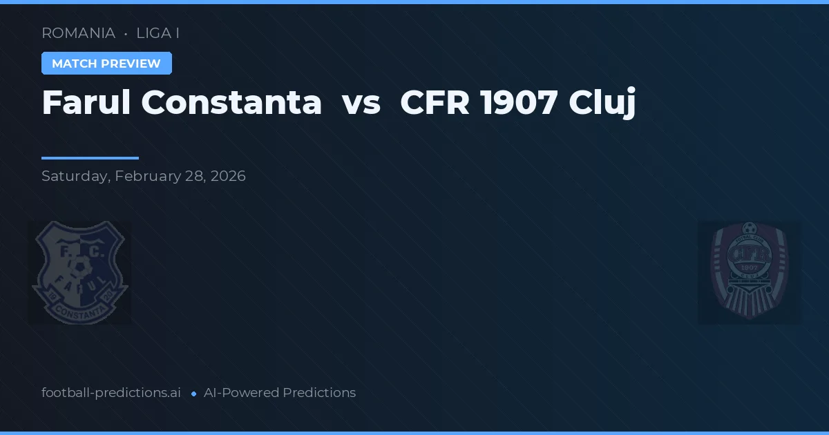 Farul Constanța vs CFR Cluj — prognóstico e prévia do jogo