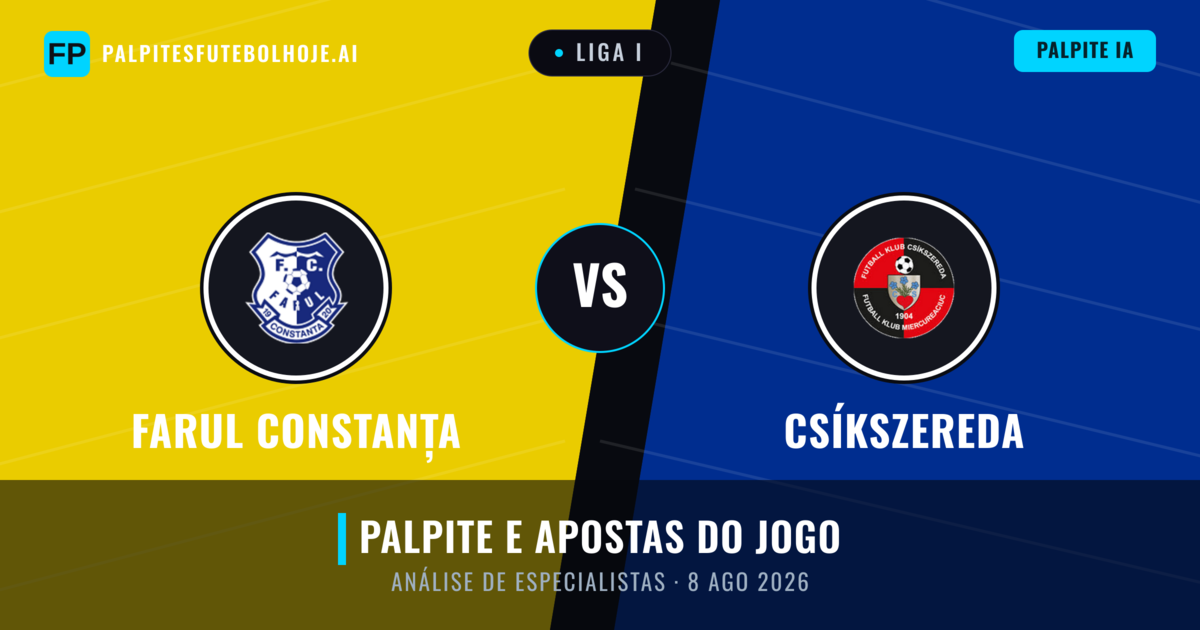 Farul Constanța vs Csíkszereda — prognóstico e prévia do jogo