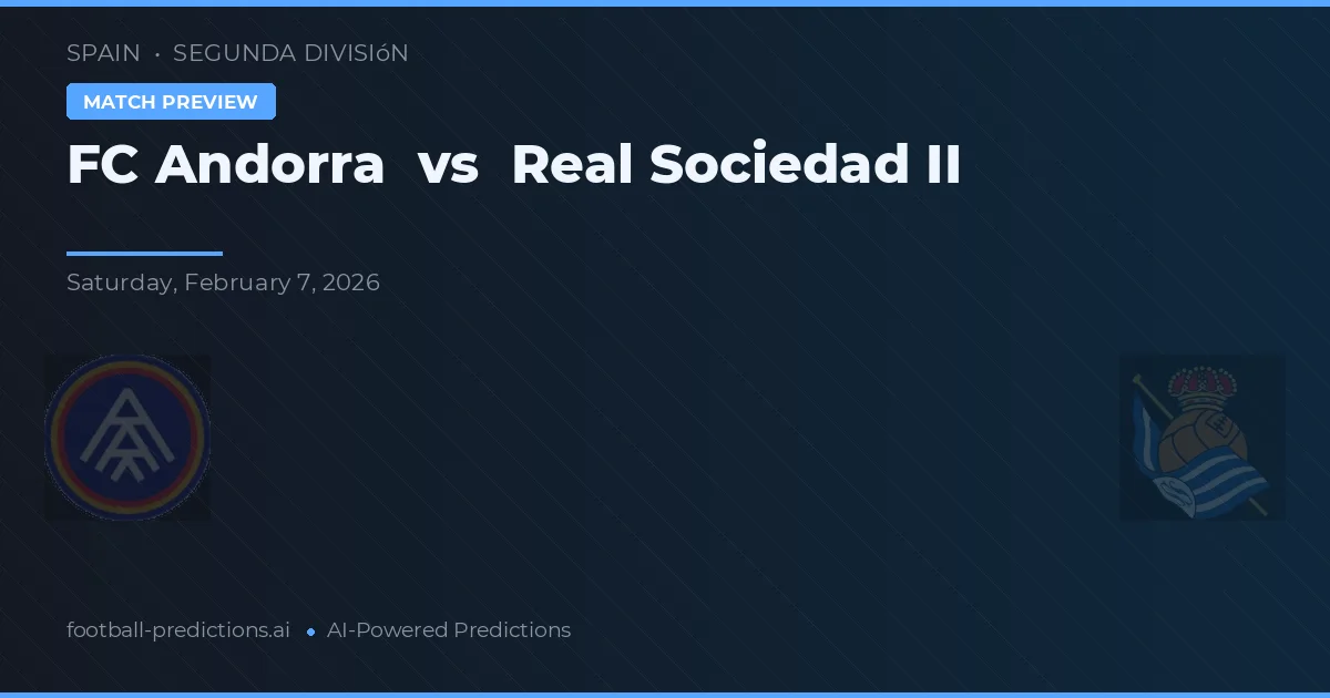 FC Andorra vs Real Sociedad B — prognóstico e prévia do jogo