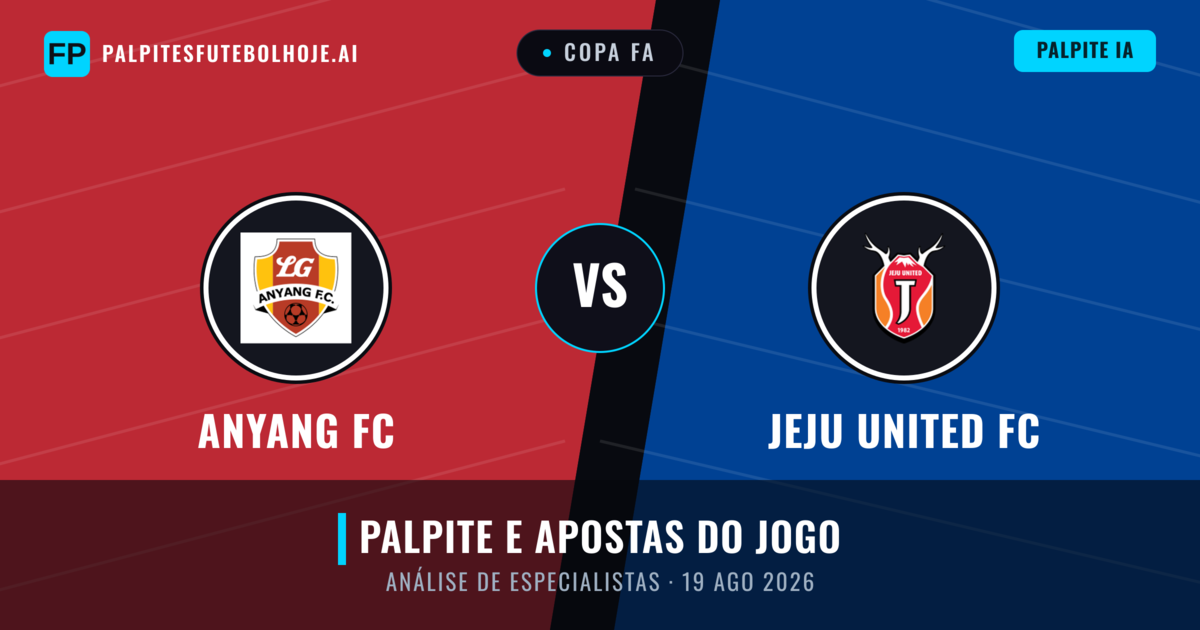 Anyang FC vs Jeju United FC — prognóstico e prévia do jogo