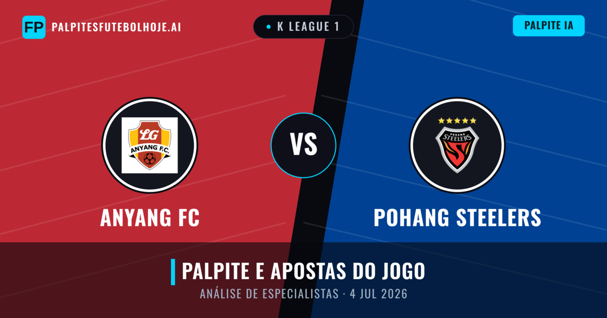 Anyang FC vs Pohang Steelers — prognóstico e prévia do jogo