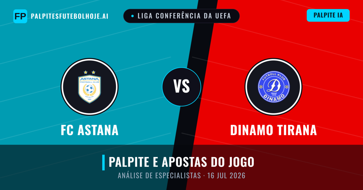 FC Astana vs Dinamo Tirana — prognóstico e prévia do jogo