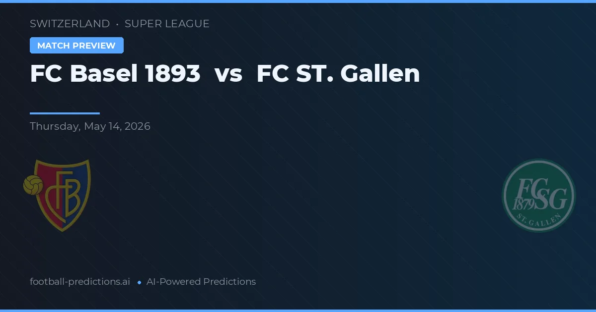 FC Basel 1893 vs FC St. Gallen — prognóstico e prévia do jogo