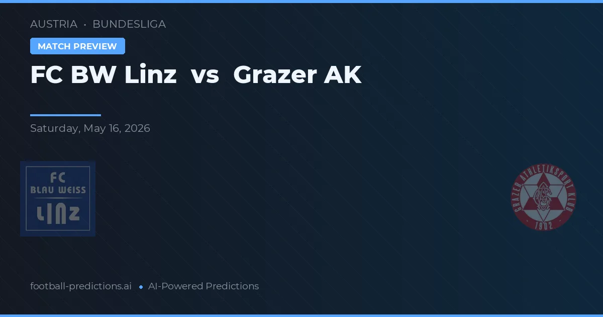 FC Linz vs Grazer AK — prognóstico e prévia do jogo