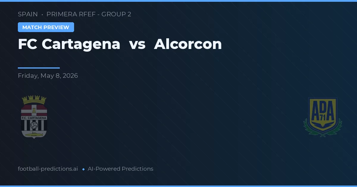 FC Cartagena vs Alcorcón — prognóstico e prévia do jogo