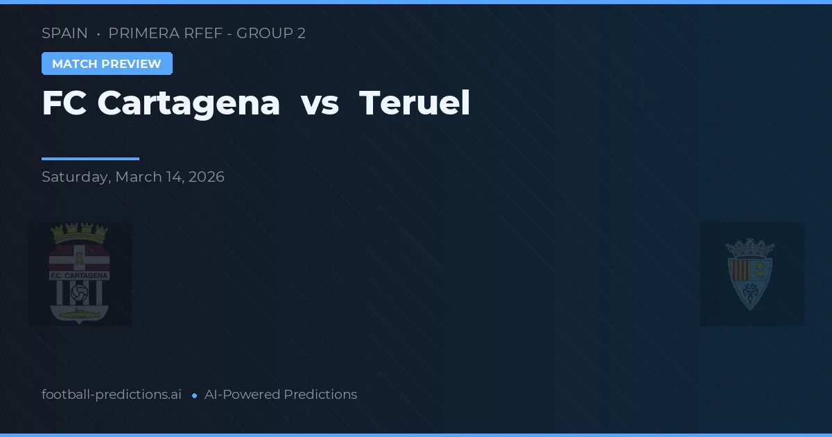 FC Cartagena vs Teruel — prognóstico e prévia do jogo