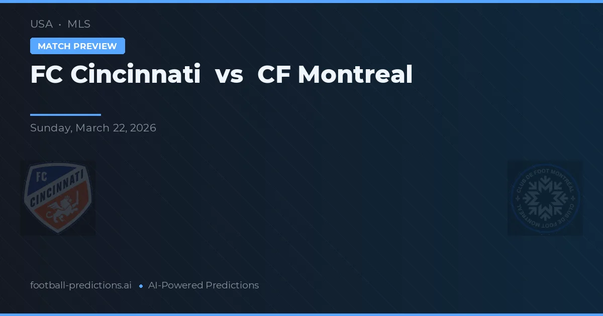 FC Cincinnati vs CF Montreal — prognóstico e prévia do jogo