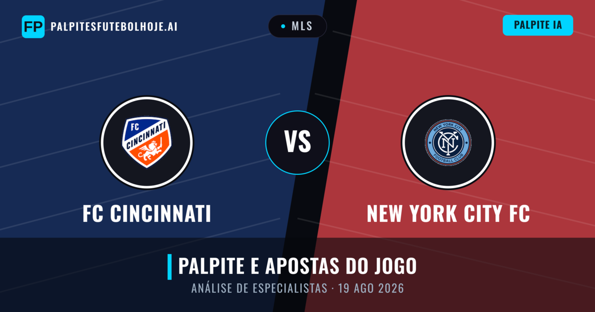 FC Cincinnati vs New York City FC — prognóstico e prévia do jogo