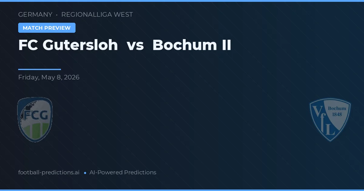 Gutersloh vs VfL Bochum II — prognóstico e prévia do jogo
