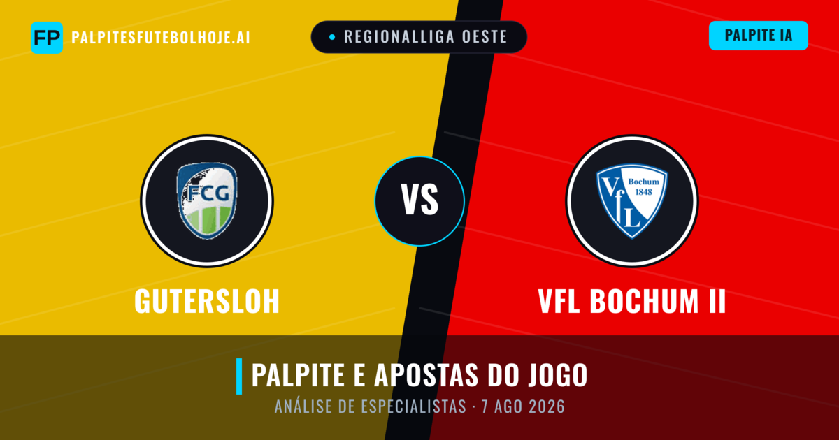 Gutersloh vs VfL Bochum II — prognóstico e prévia do jogo