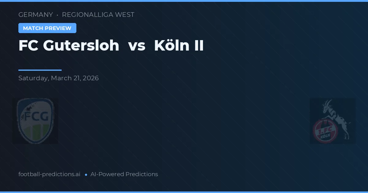 Gutersloh vs Colônia II — prognóstico e prévia do jogo