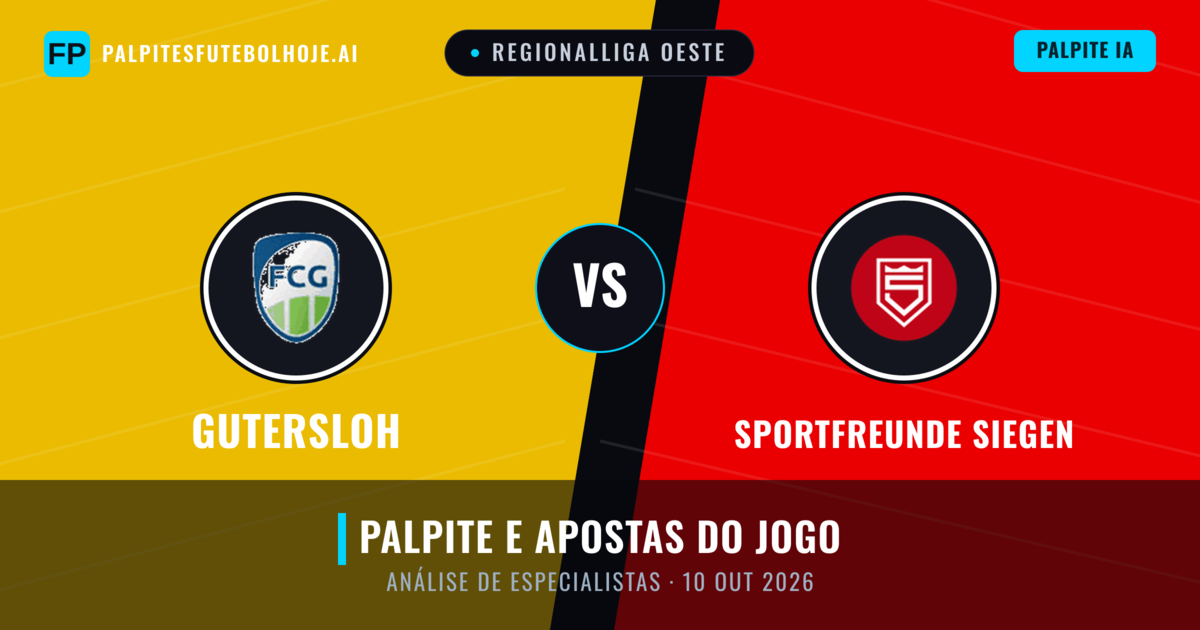 Gutersloh vs Sportfreunde Siegen — prognóstico e prévia do jogo