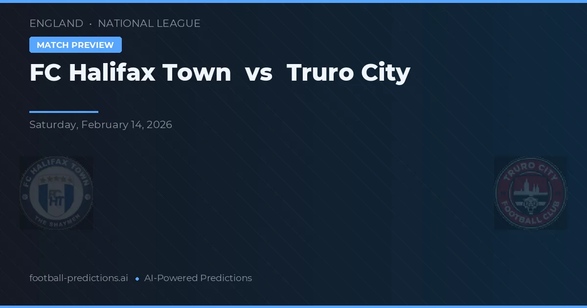 FC Halifax Town vs Truro City — prognóstico e prévia do jogo