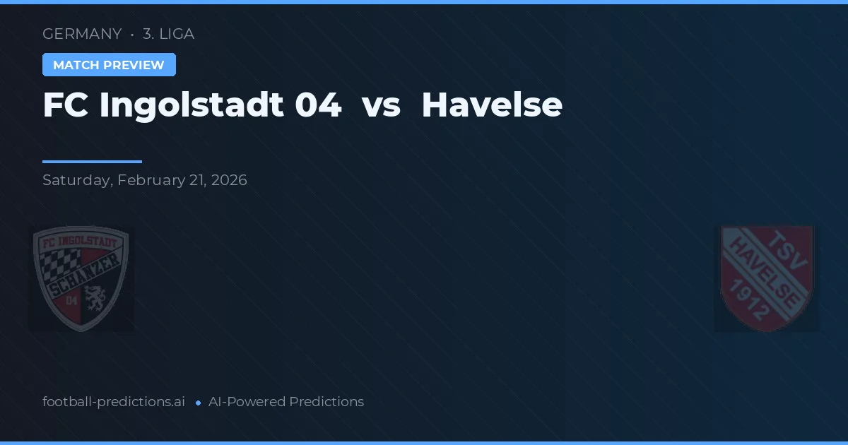 Ingolstadt 04 vs Havelse — prognóstico e prévia do jogo
