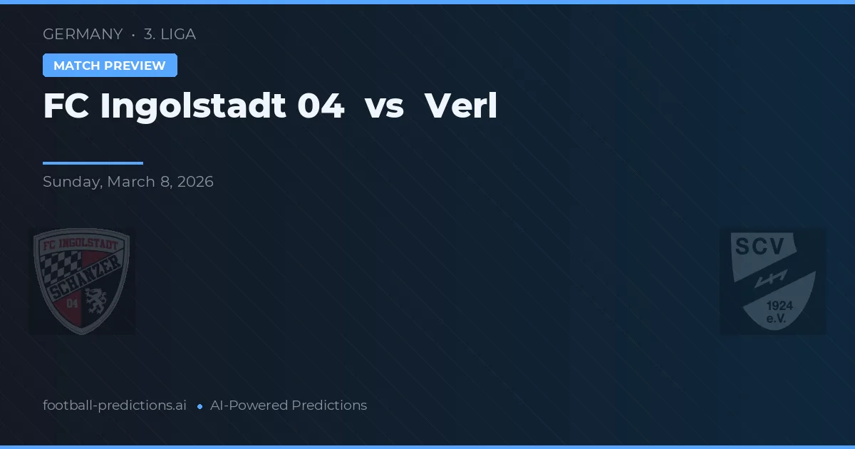 Ingolstadt 04 vs Verl — prognóstico e prévia do jogo