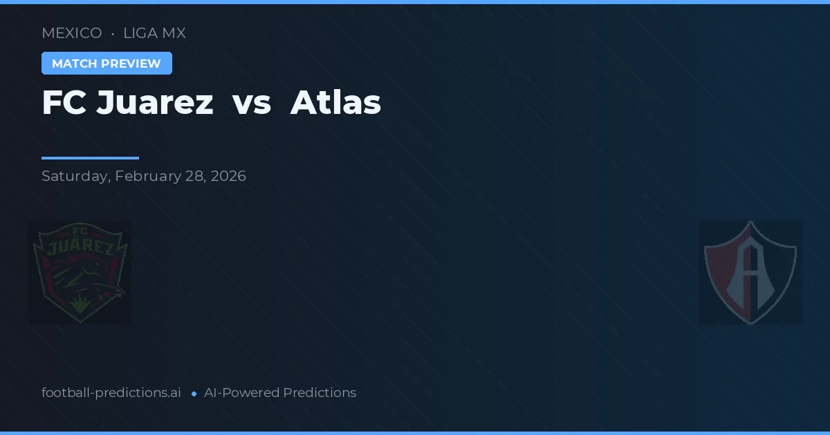 FC Juárez vs Atlas — prognóstico e prévia do jogo
