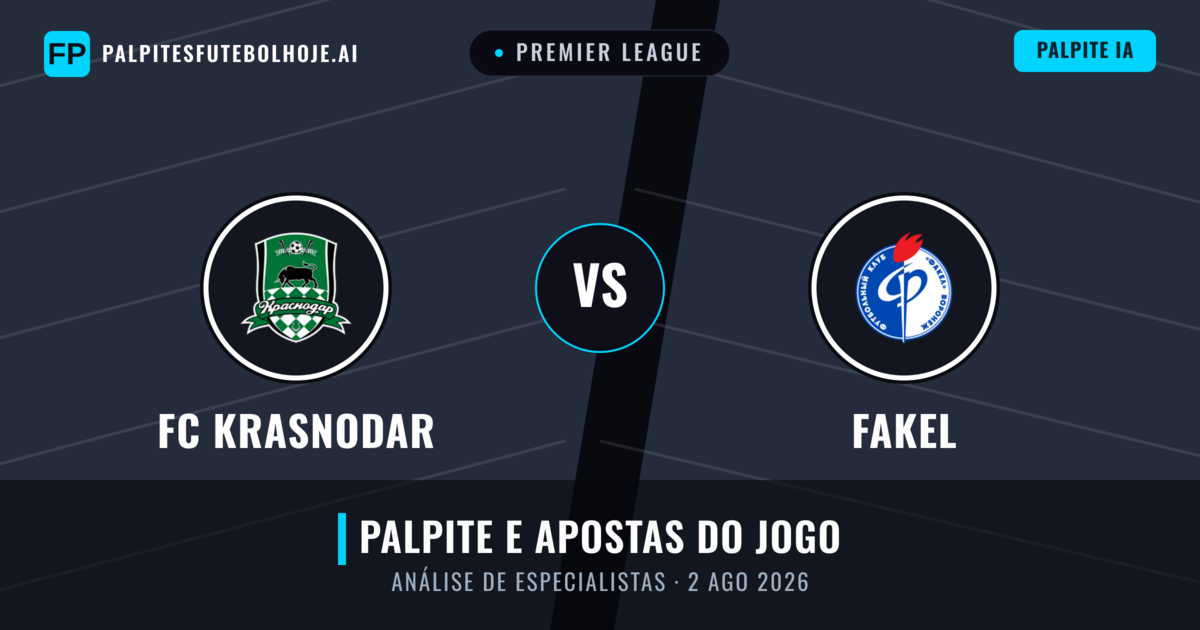 FC Krasnodar vs Fakel — prognóstico e prévia do jogo