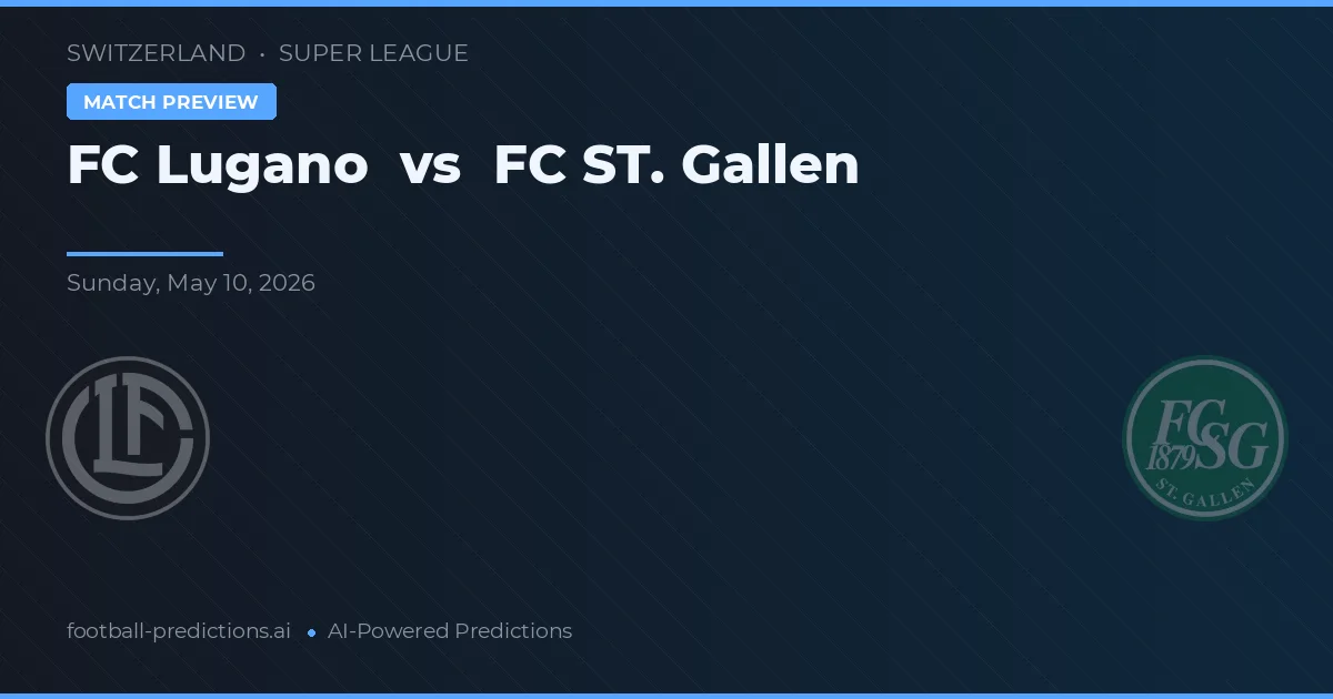 Lugano vs FC St. Gallen — prognóstico e prévia do jogo