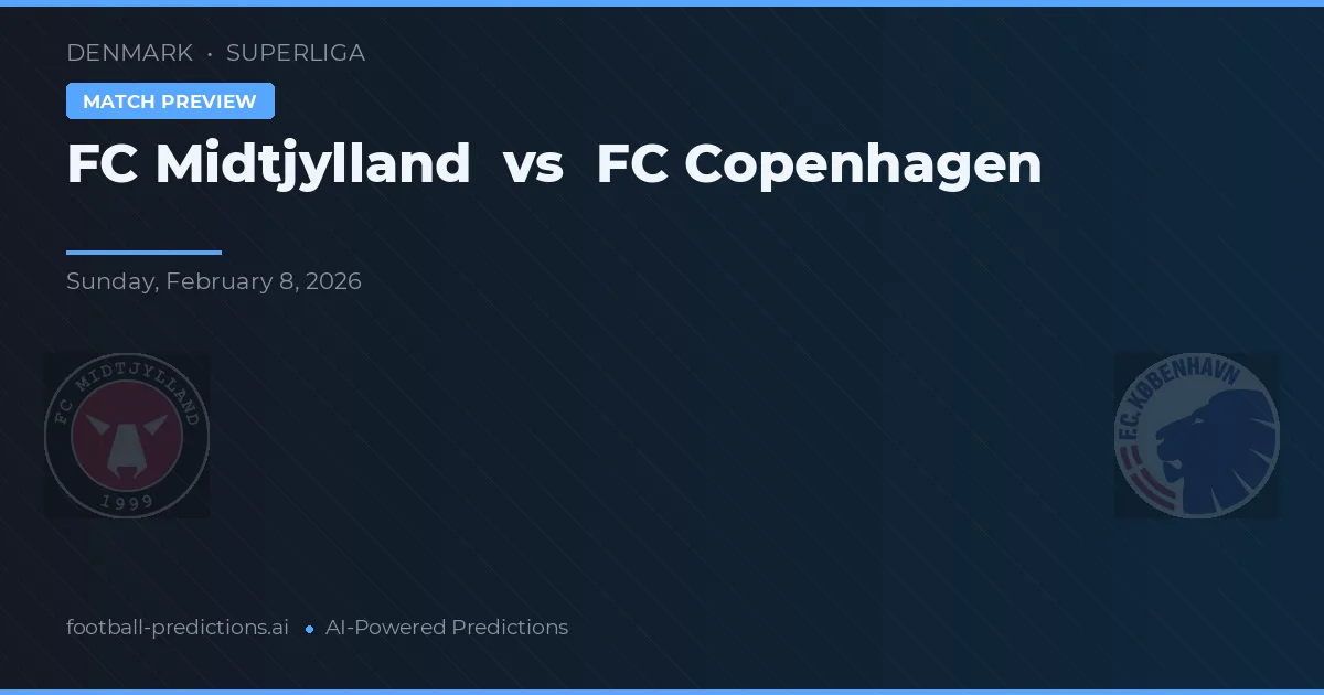 FC Midtjylland vs FC Copenhague — prognóstico e prévia do jogo