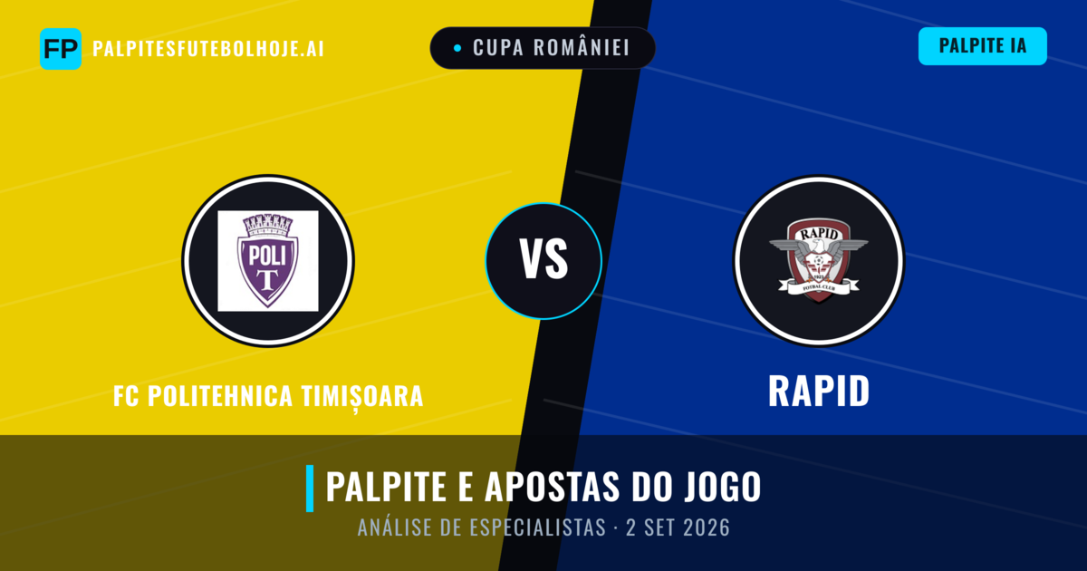 FC Politehnica Timișoara vs Rapid — prognóstico e prévia do jogo