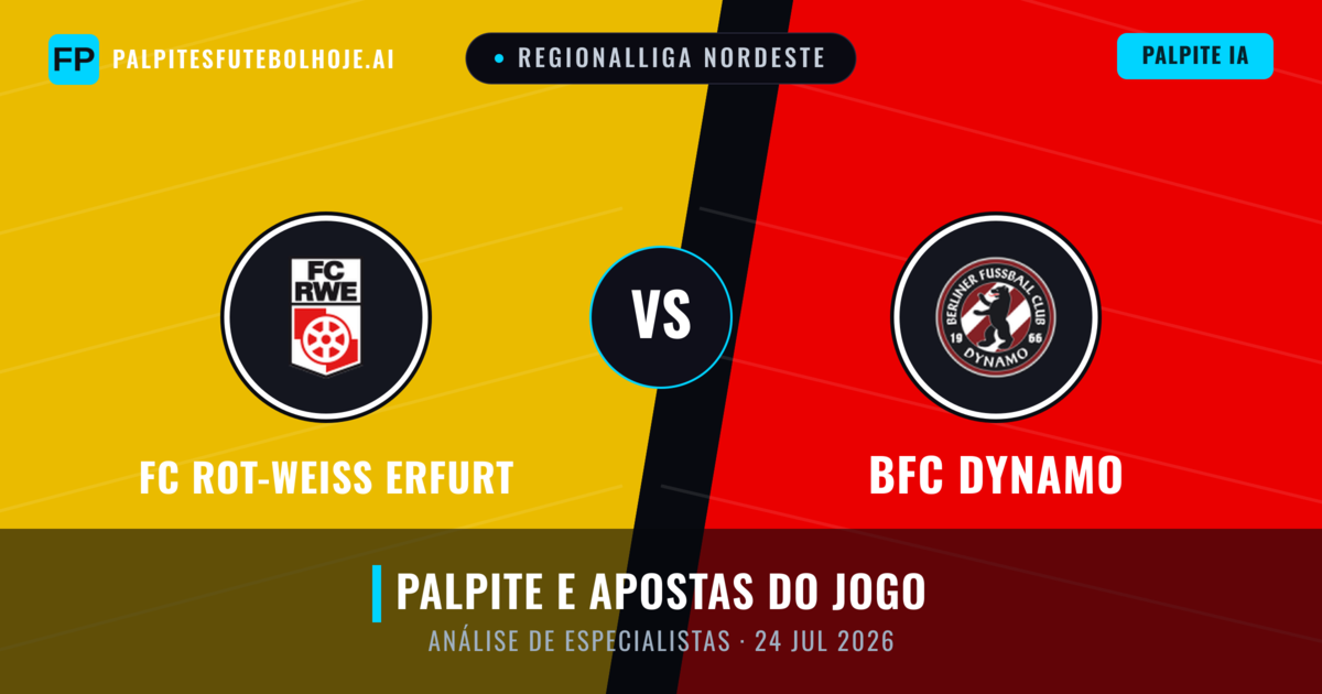 FC Rot-Weiß Erfurt vs BFC Dynamo — prognóstico e prévia do jogo