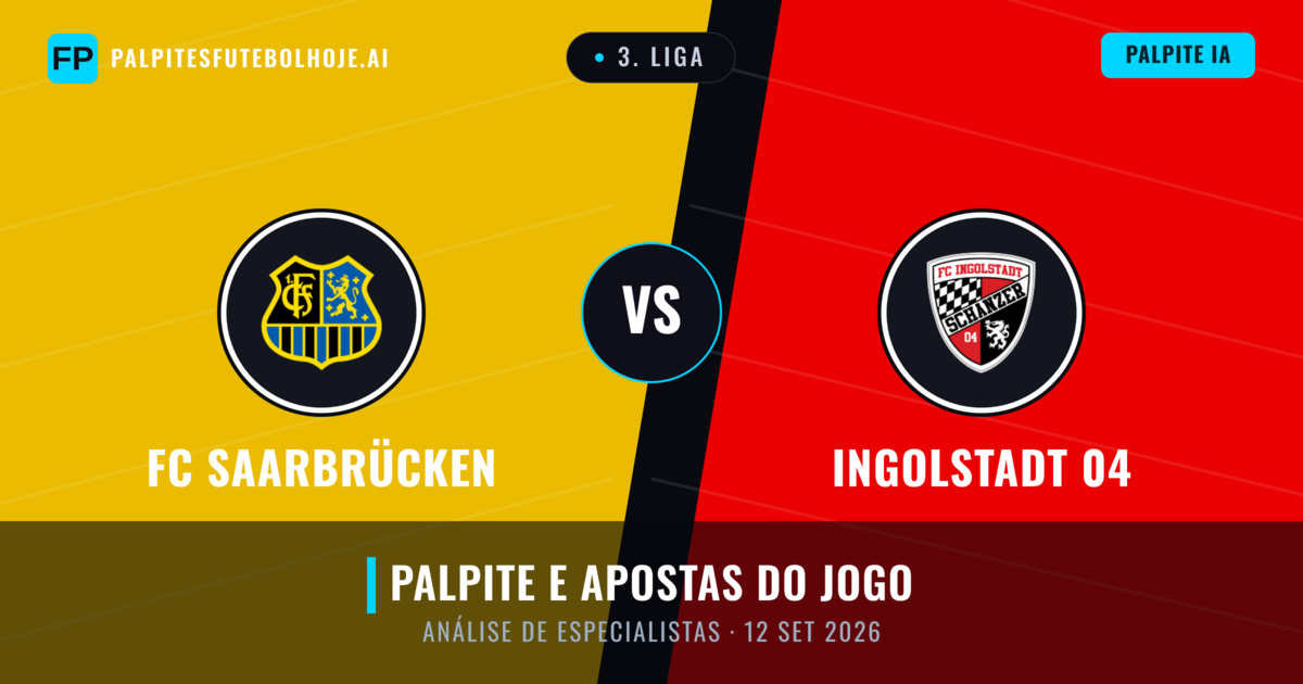 FC Saarbrücken vs Ingolstadt 04 — prognóstico e prévia do jogo