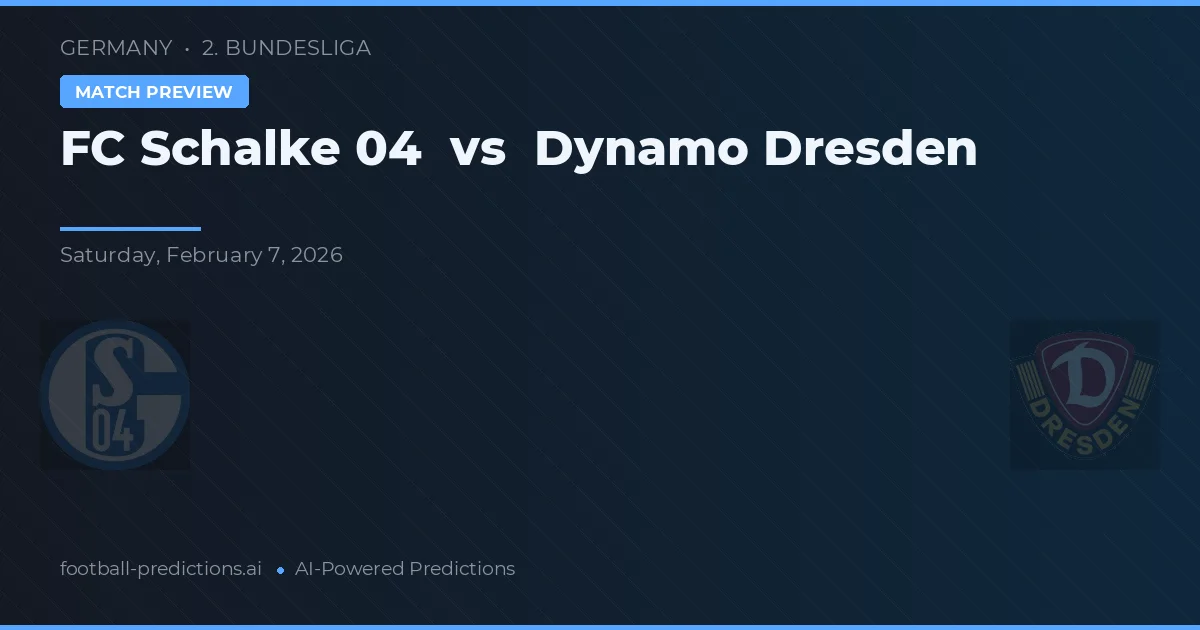 FC Schalke 04 vs Dynamo Dresden — prognóstico e prévia do jogo