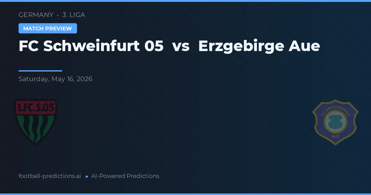 FC Schweinfurt 05 vs Erzgebirge Aue — prognóstico e prévia do jogo