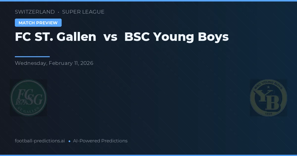 FC St. Gallen vs BSC Young Boys — prognóstico e prévia do jogo