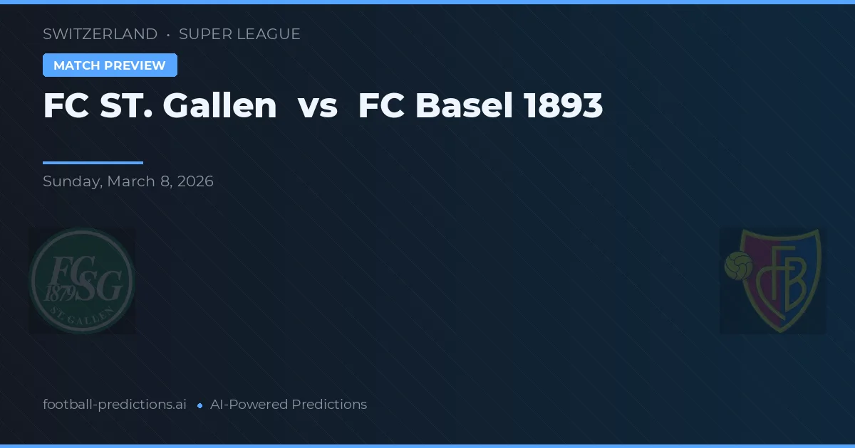 FC St. Gallen vs FC Basel 1893 — prognóstico e prévia do jogo