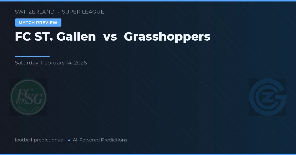 FC St. Gallen vs Grasshoppers — prognóstico e prévia do jogo