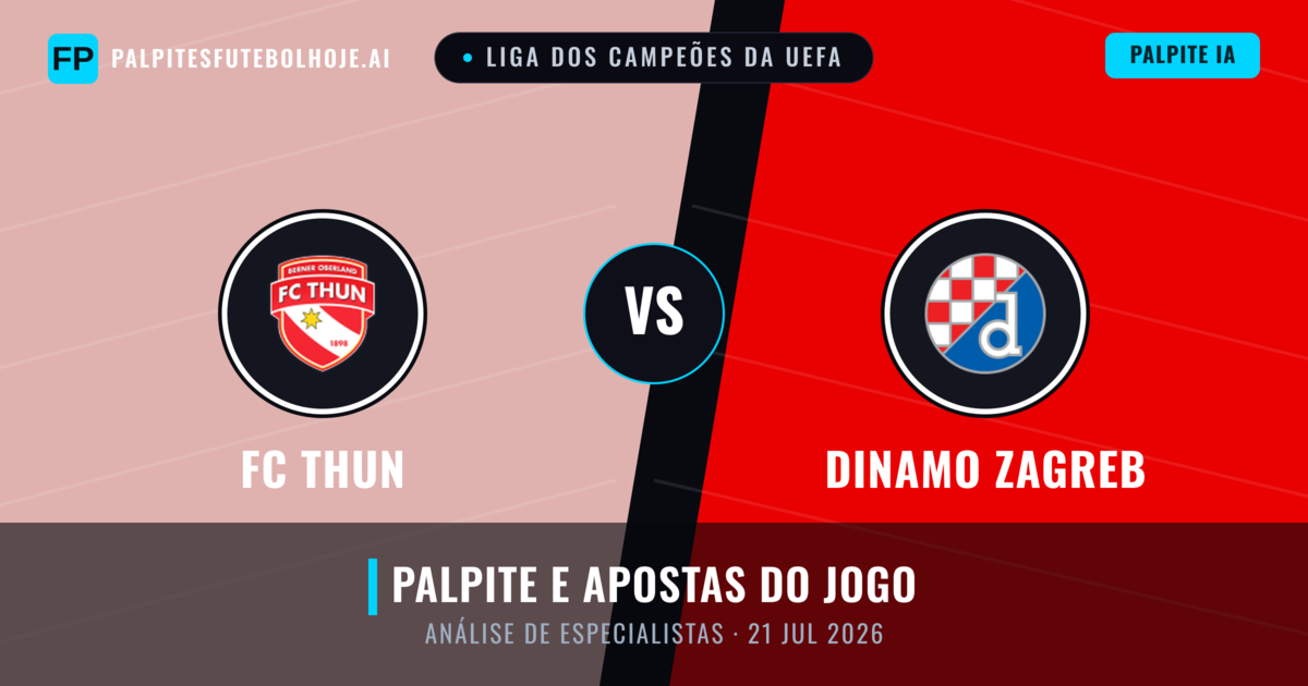 FC Thun vs Dinamo Zagreb — prognóstico e prévia do jogo