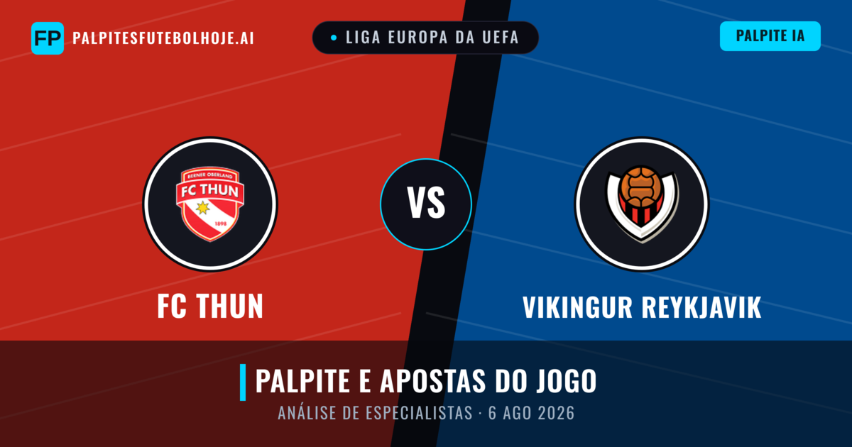 FC Thun vs Vikingur Reykjavik — prognóstico e prévia do jogo