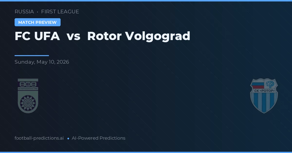 FC UFA vs Rotor Volgograd — prognóstico e prévia do jogo