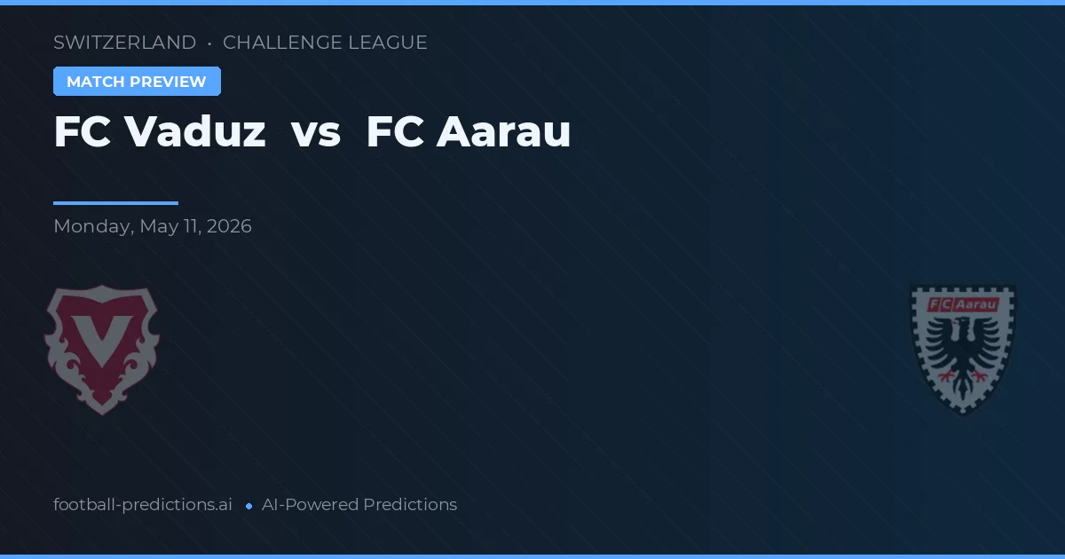 Vaduz vs FC Aarau — prognóstico e prévia do jogo
