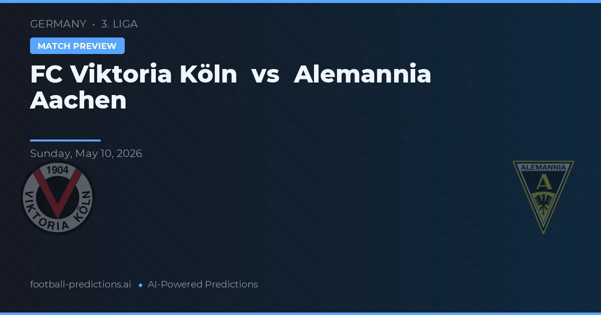 FC Viktoria Köln vs Alemannia Aachen — prognóstico e prévia do jogo